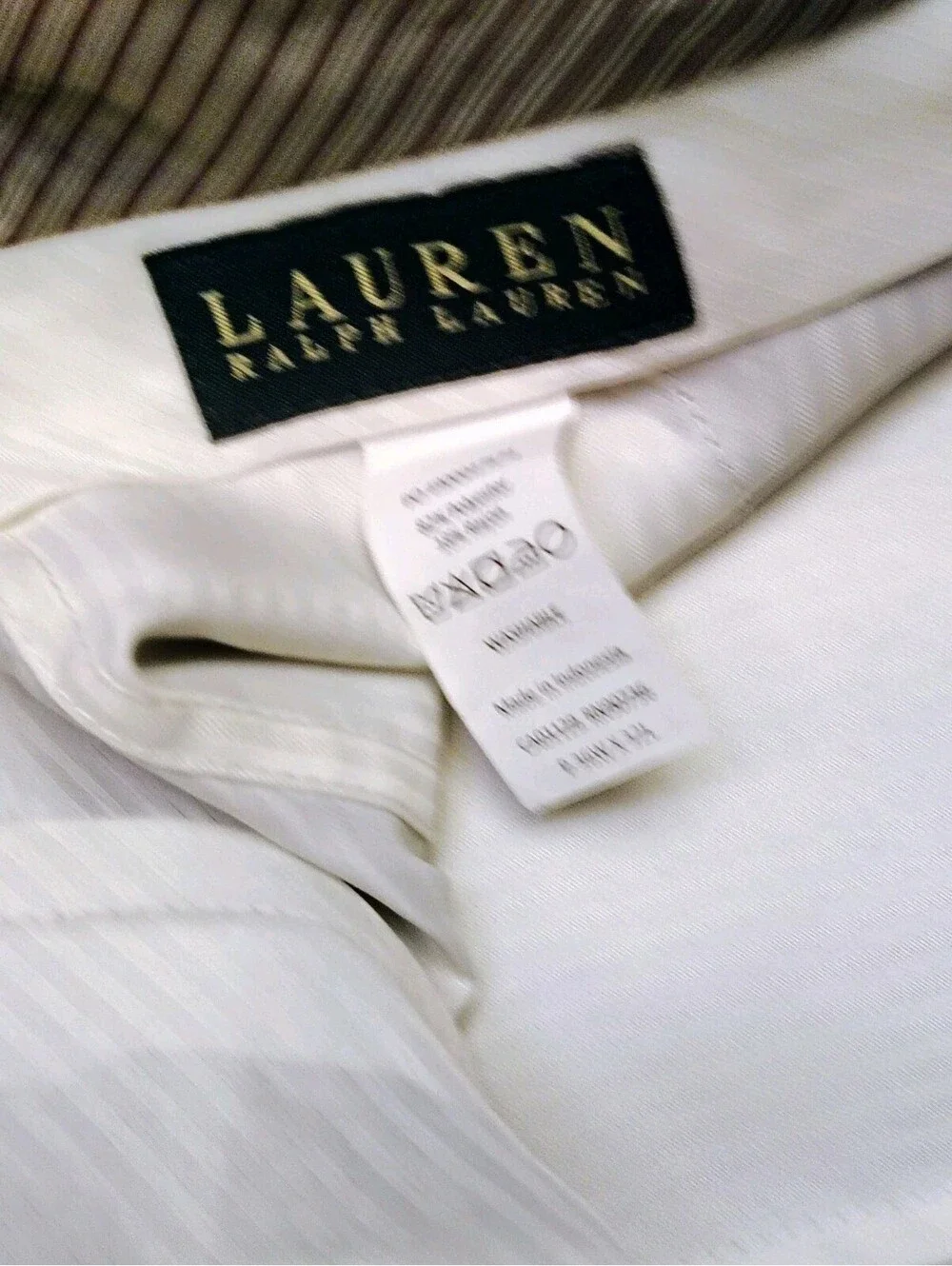 Lauren Ralph Lauren Men Dress Pants 36x32 Stripe Flat Front Slacks 36W 32L